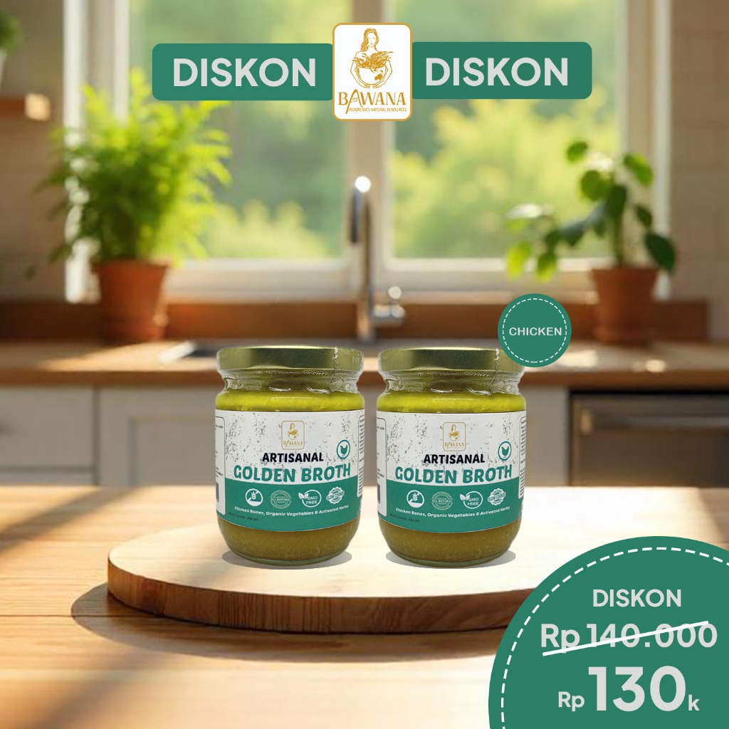 

DISKON // TWINPACK Bawana Solo Golden Broth Kental - Bone Broth Ayam MPASI Halal BB Booster
