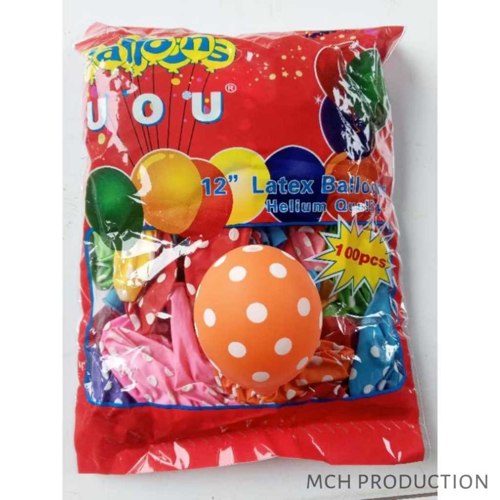 (1PACK) Balon tiup Motif Polkadot  100 pcs Balon Polkadot  /balon totol
