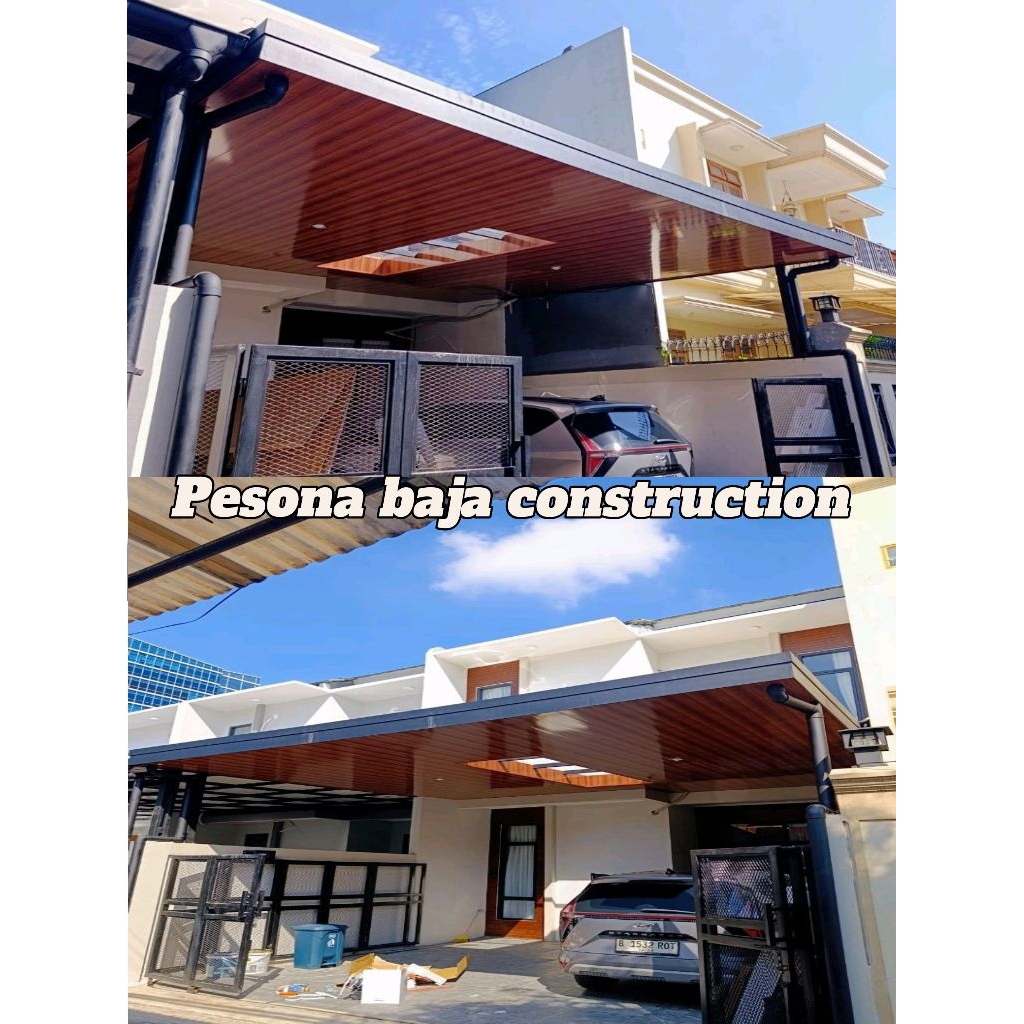 Kanopi Plafon Pvc Rangka Baja Ringan Minimalis