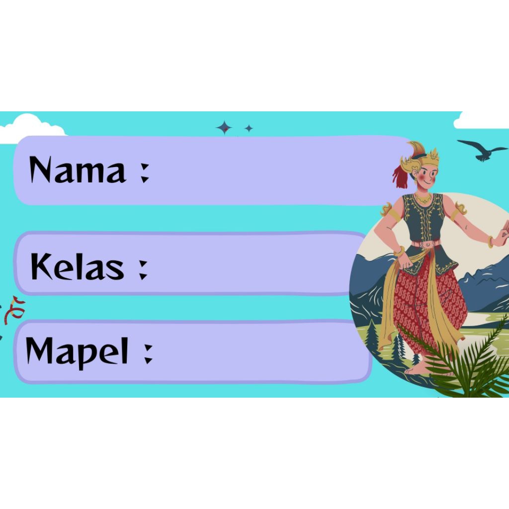 

Sticker label buku tulis isi 20 lembar