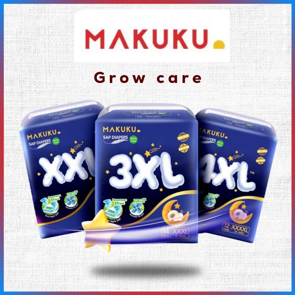 Makuku grow care pampers diapers makuku bayi 3XL