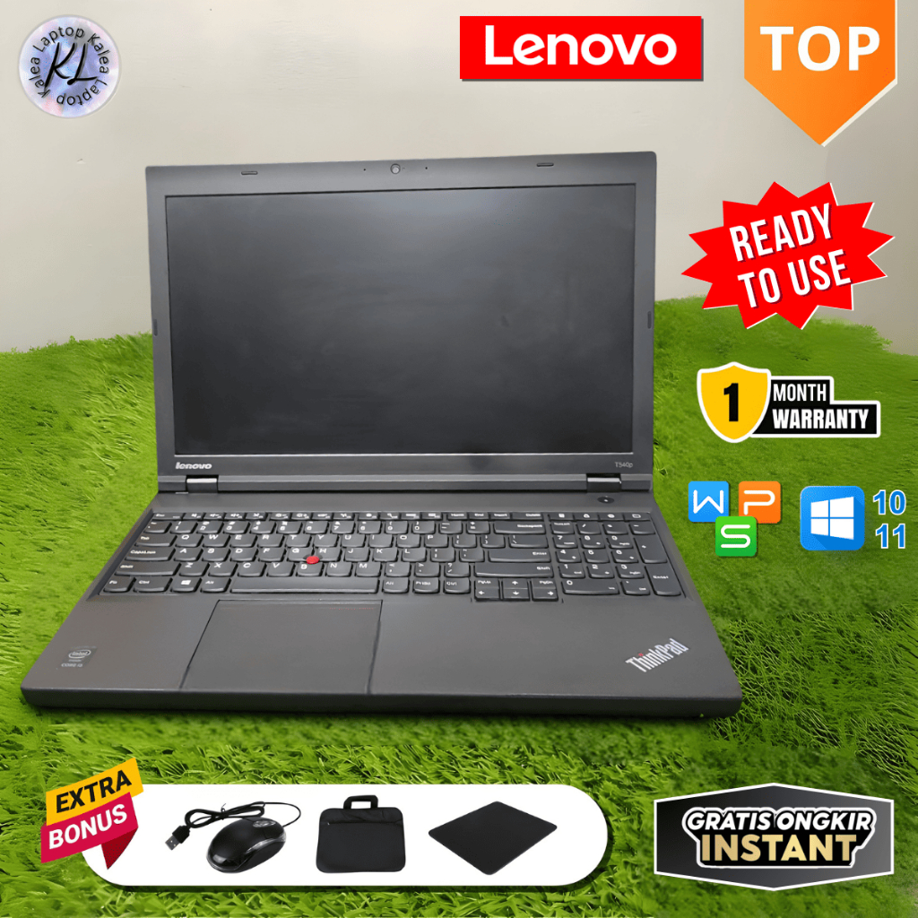 Laptop LENOVO THINKPAD T540P L540 Core i5 GEN 4 RAM 8 SSD 256 Layar 15 inch MULUS