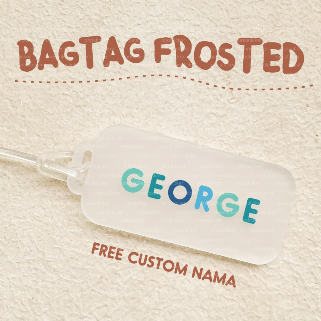 

Bagtag Frosted Buram Custom Nama Anak | Luggage Tag UV Premium