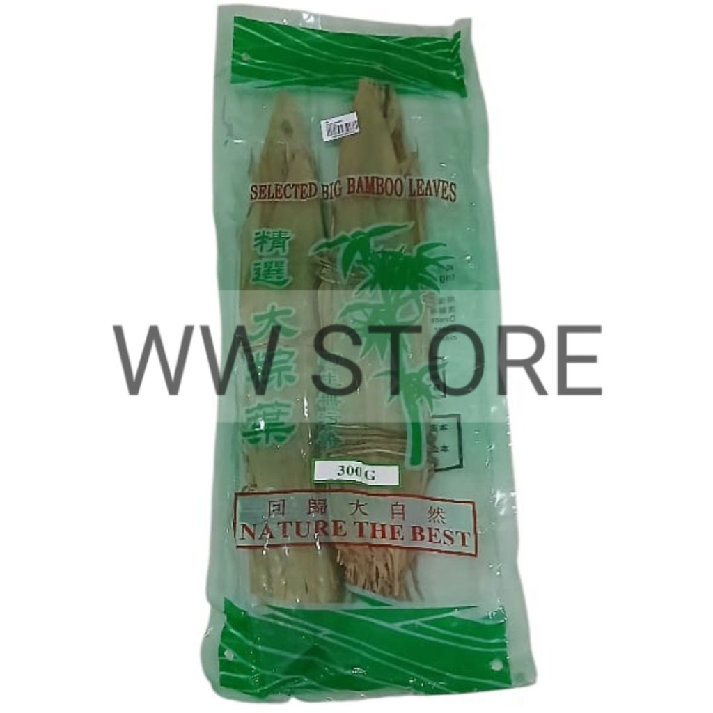 

Daun bambu kering pembungkus bungkus kicang ki bak cang bacang bakcang jumbo FEI YAN PAI Selected Big Bamboo Leaf Leaves 7cm 300g