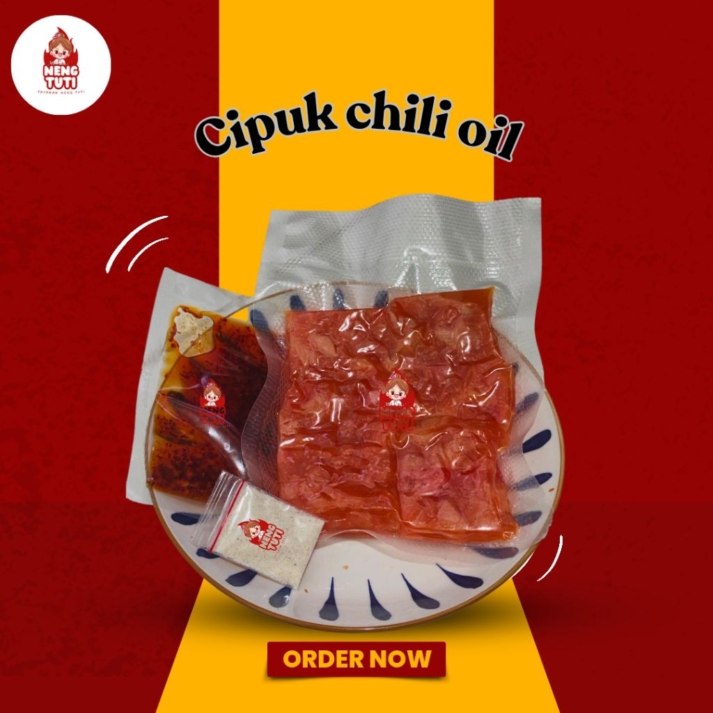 

cipuk chili oil / cipuk cili oil / cipuk viral / jajanan neng tuti
