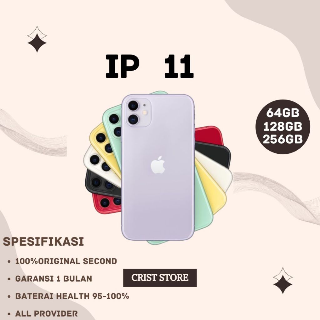 IP 11 64GB/256GB/128GB GSM LTE 4G SECOND LIKE NEW ORIGINAL 100% | FULLSET MULUS NO MINUS