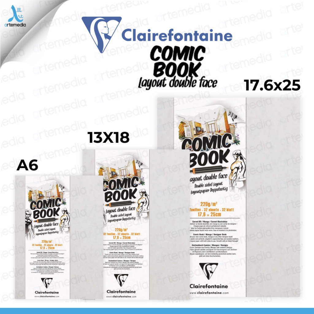 

Clairefontaine Double Sided Layout Paper Book Buku Gambar Kertas Layout 220gsm