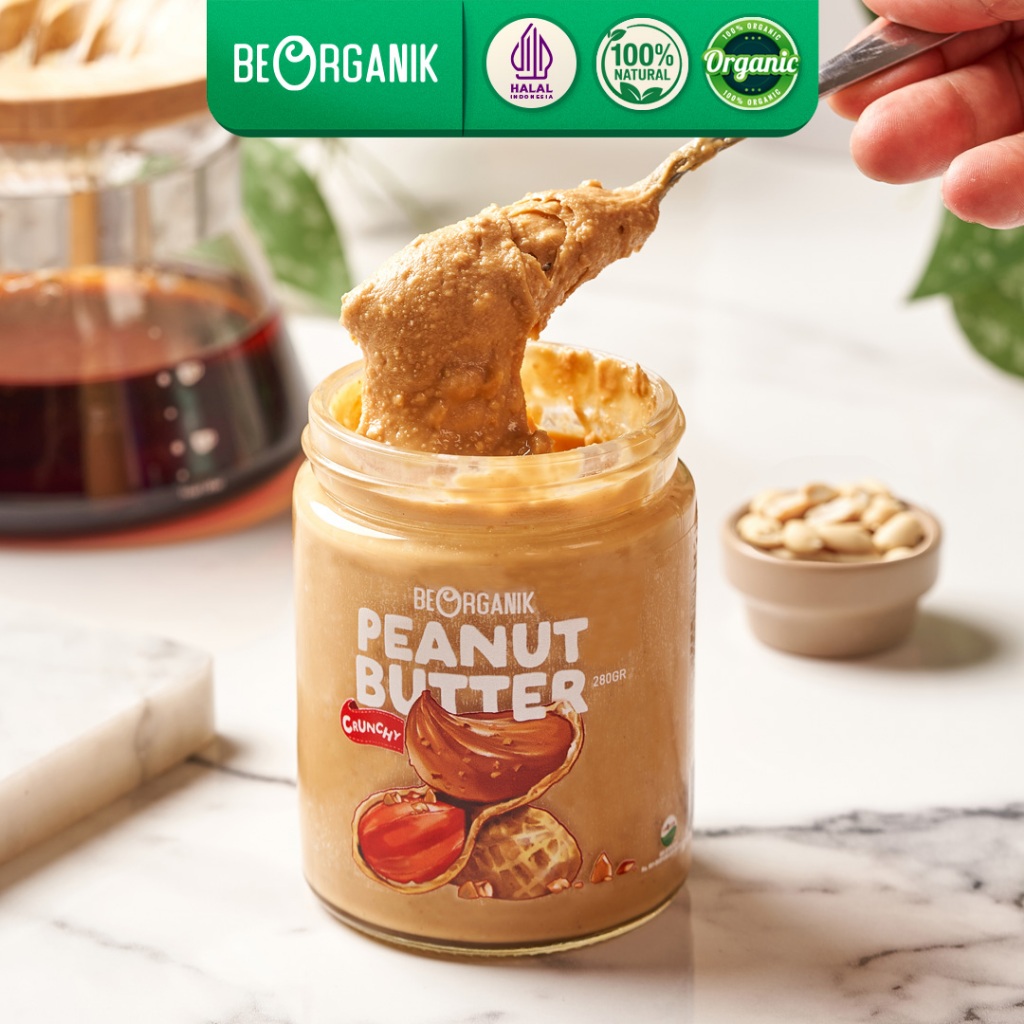 

Techaddict Store Beorganik Crunch Peanut Butter / Selai Kacang Organik Tanpa Gula Gluten Vegan Halal