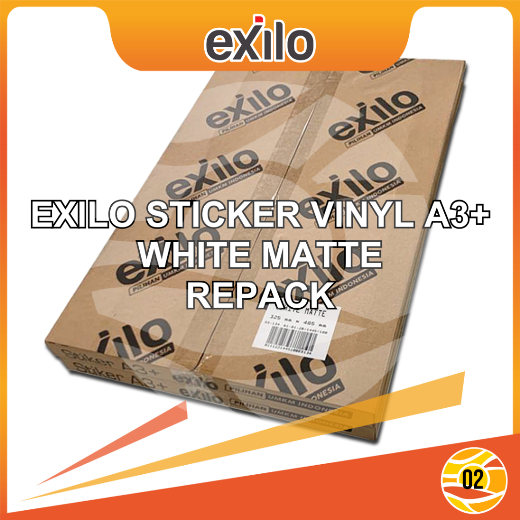

Exilo Sticker Vinyl Digital Print Laser Toner A3+ Gloss/Matte/Transparant Stiker Label Kemasan UMKM Anti Air Tidak mudah Sobek Repack 25