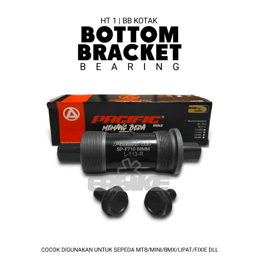 BOTTOM BRACKET BEARING SEPEDA BMX/FIXIE/MINI/MTB/LIPAT BB KOTAK 113 PACIFIC