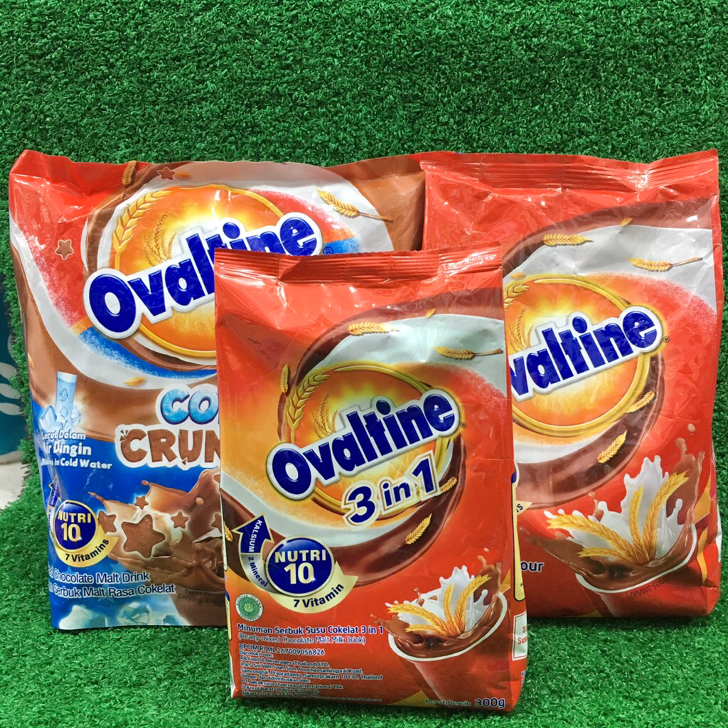 

Ovaltine Malt Drink Chocolate Powder / 3 in 1 / Cold Crunchy Minuman Serbuk Malt Rasa Cokelat Impor Thailand HALAL