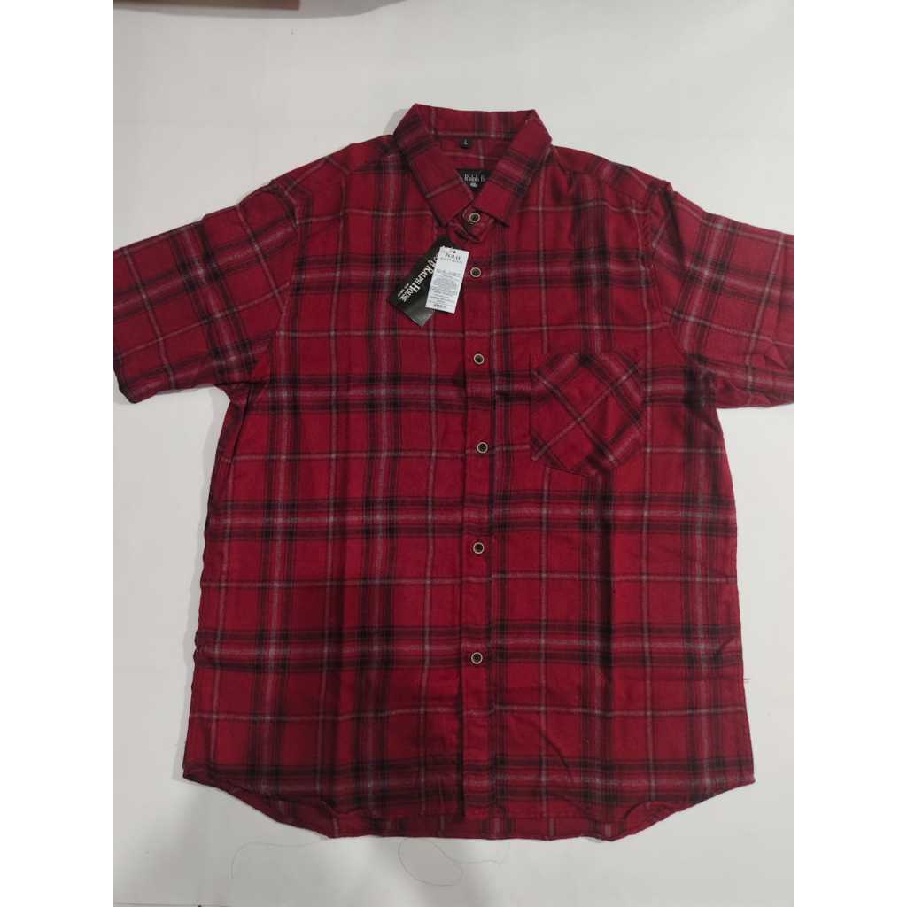[brg baru] Kemeja Flanel Lengan Pendek Brand Polo Ralph House