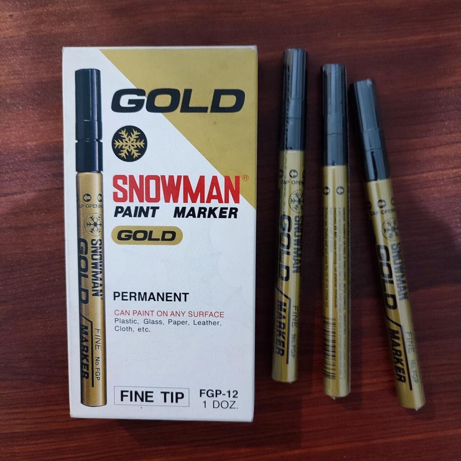 

SPIDOL SNOWMAN PAINT MARKER GOLD PERMANENT FGP-12