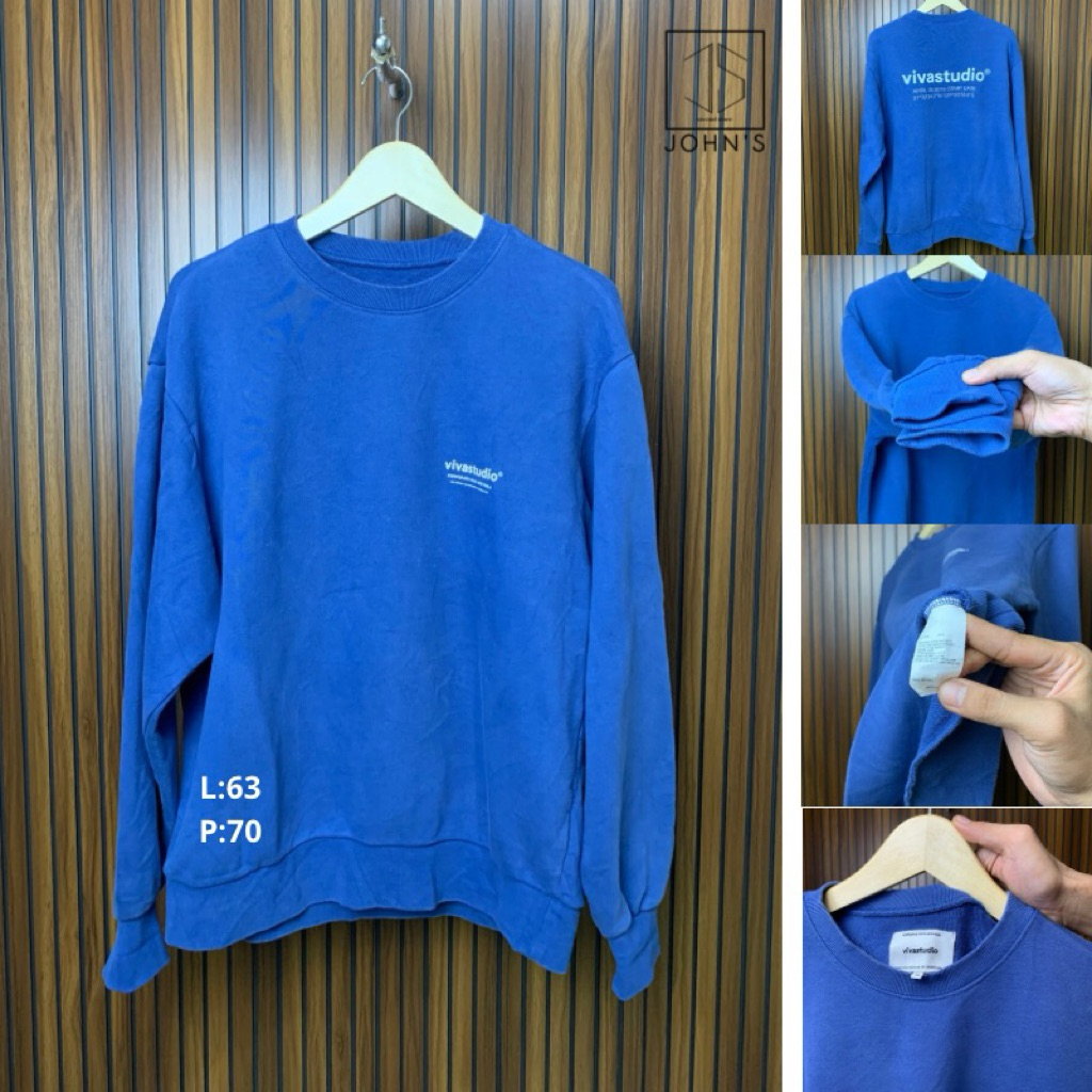 Crewneck Vivastudio Biru | Sweatshirt second brand