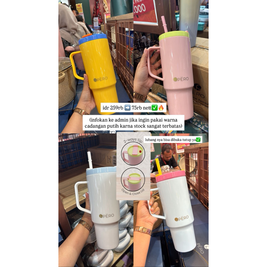 READY STOCK SALE AMBYAR‼️ BESTSELLER PERO GUZEL TUMBLR 1182ML