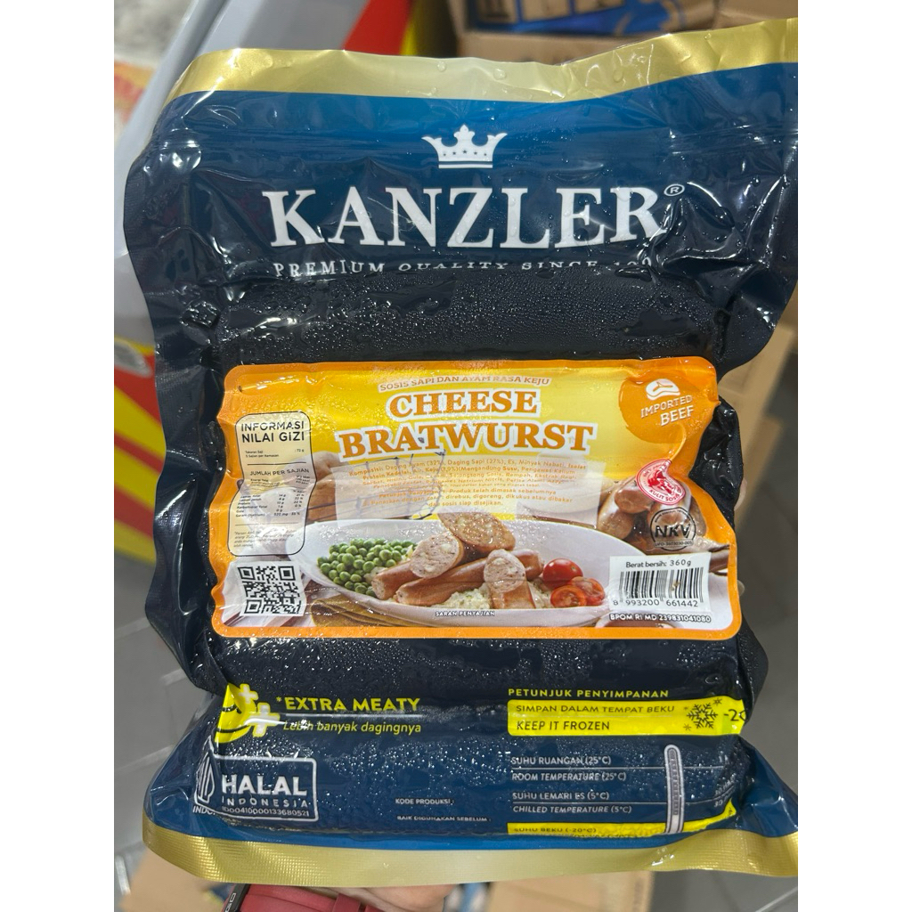 

Kanzler Sosis Bratwurst Cheese 360Gram