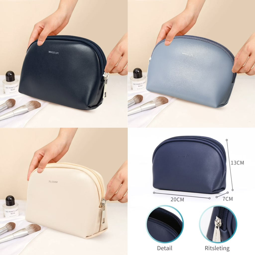 Miniso Tas Pouch Kosmetik Polos Simple