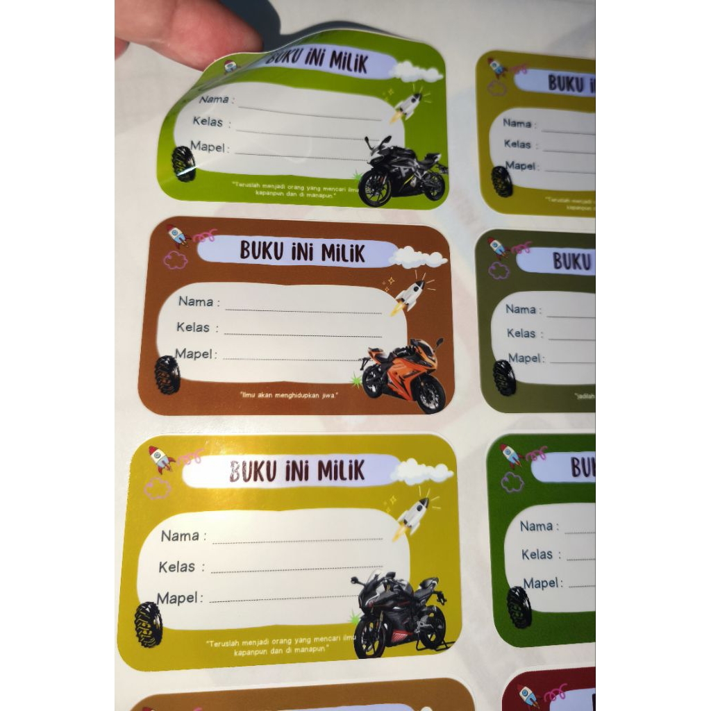 

Stiker Label Buku / Stiker Buku Pelajaran/ Sticker buku