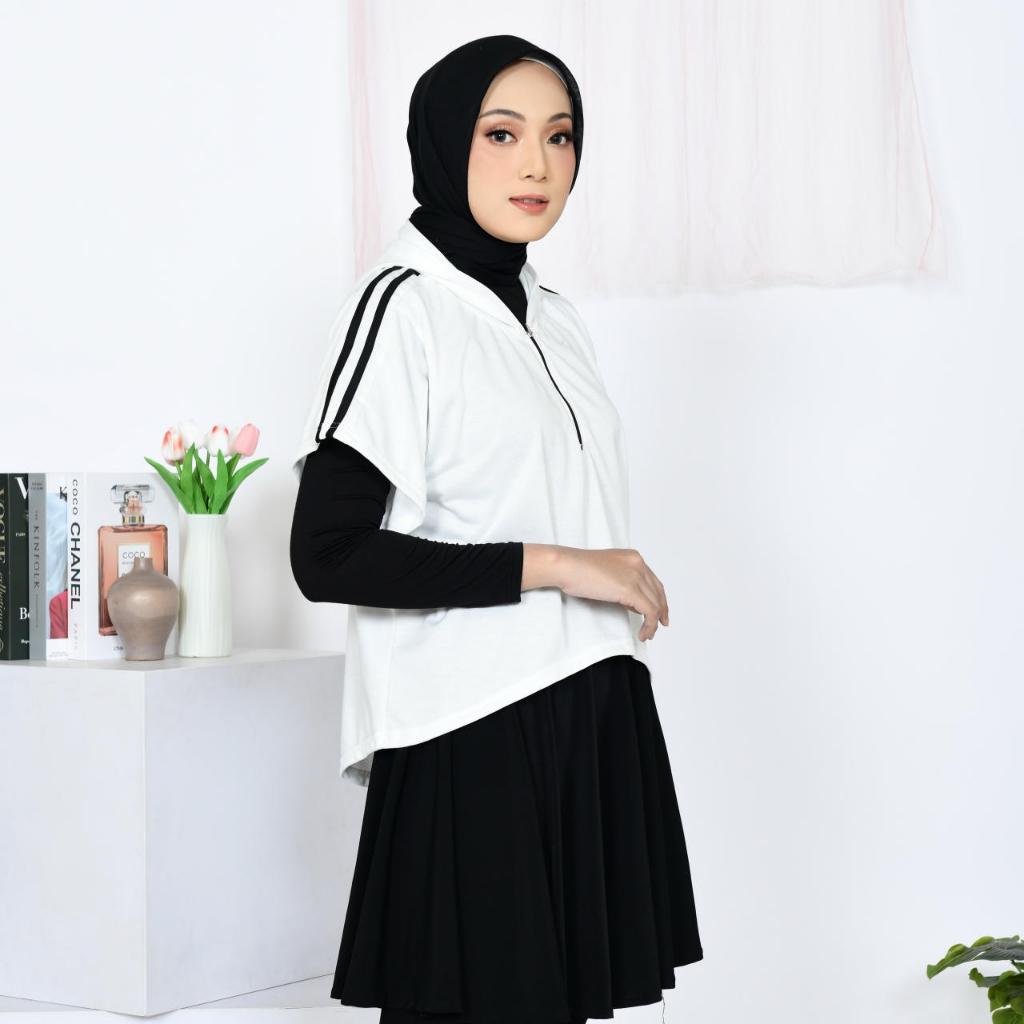 Rompi Hoodie Olahraga Wanita Muslim – Baby Terry