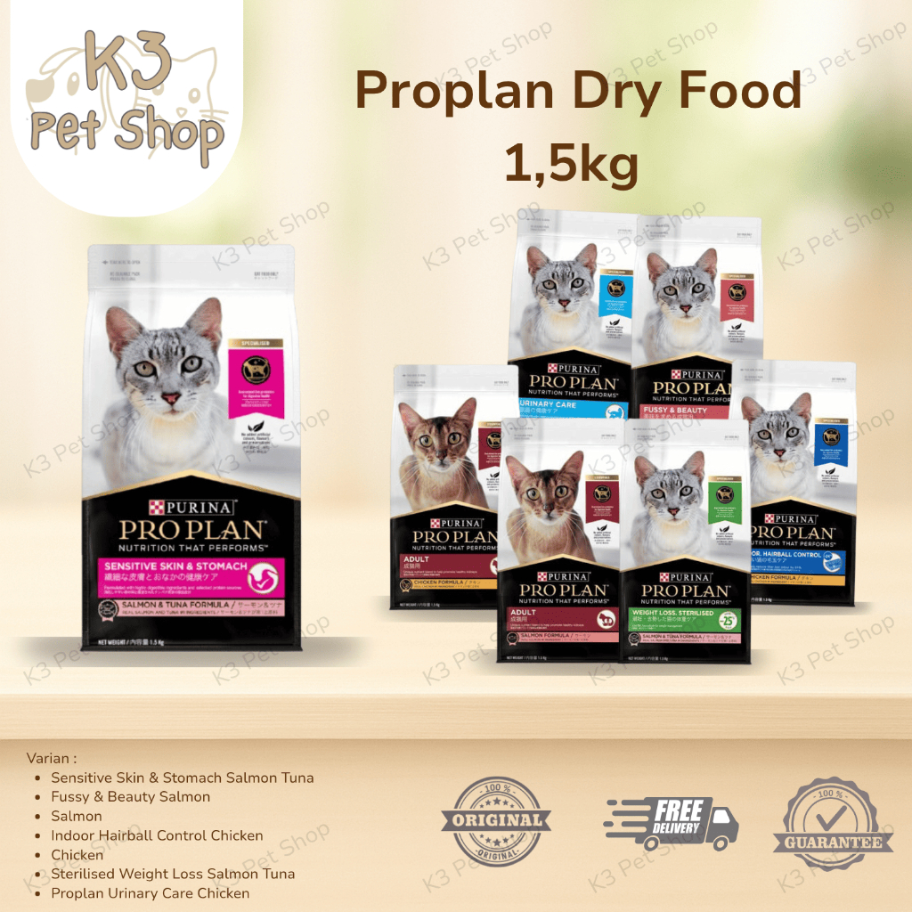 Proplan Adult Freshpack 1,5kg - Makanan Kucing - Proplan Adult Chicken 1,5kg - Proplan Adult Salmon 