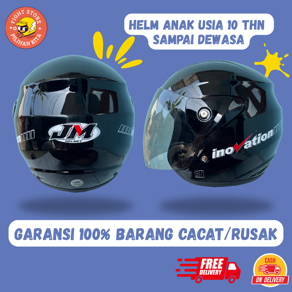 Helm Anak Original JM SNI Laki Laki Perempuan Remaja Dewasa SMP SMA Mahasiswa Keren Kekinian Viral