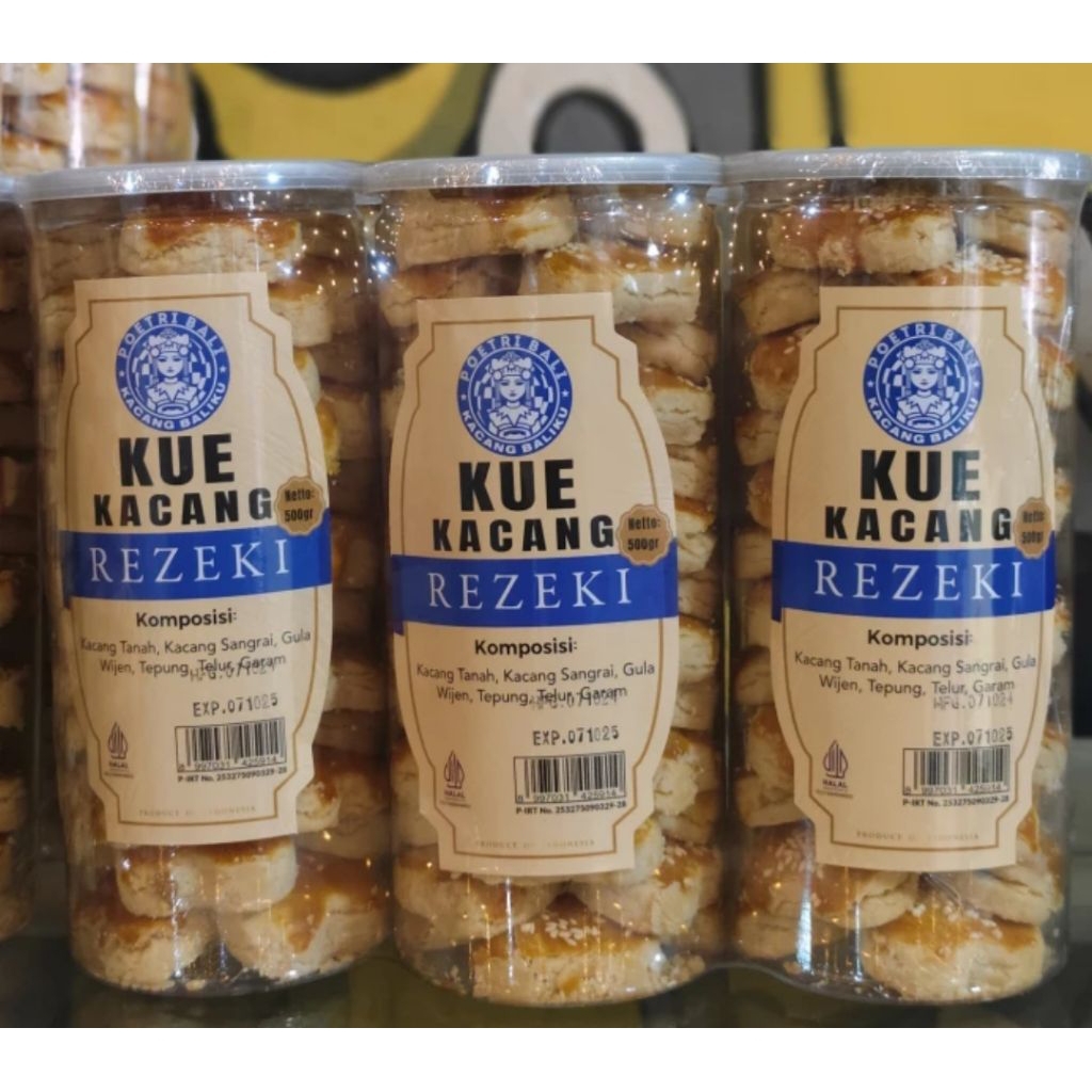 

500 Gram Kue Kacang Rezeki Poetri Bali / Kue Kacang Premium Poetri Bali / Kue Kacang Rezeki / Kue Kacang