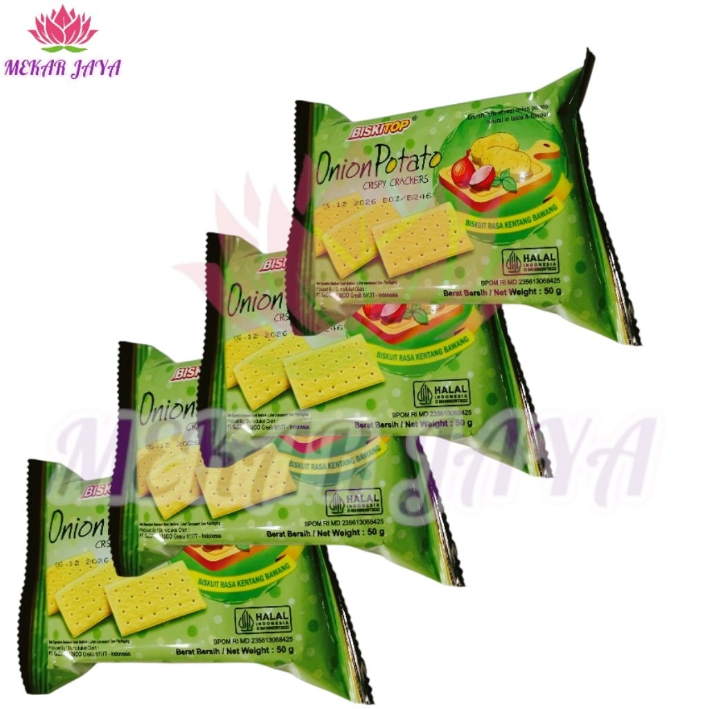 

Biskitop onion gopotato crispy crackers kentang Jajan anak