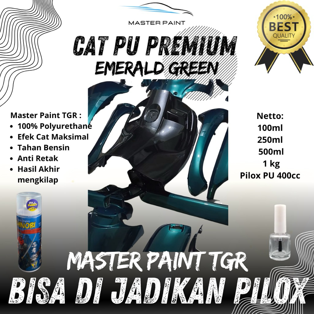 (BISA DIJADIKAN PILOX) Cat PU Emerald Green | Cat Emerald Hijau | Cat Hijau Metallic