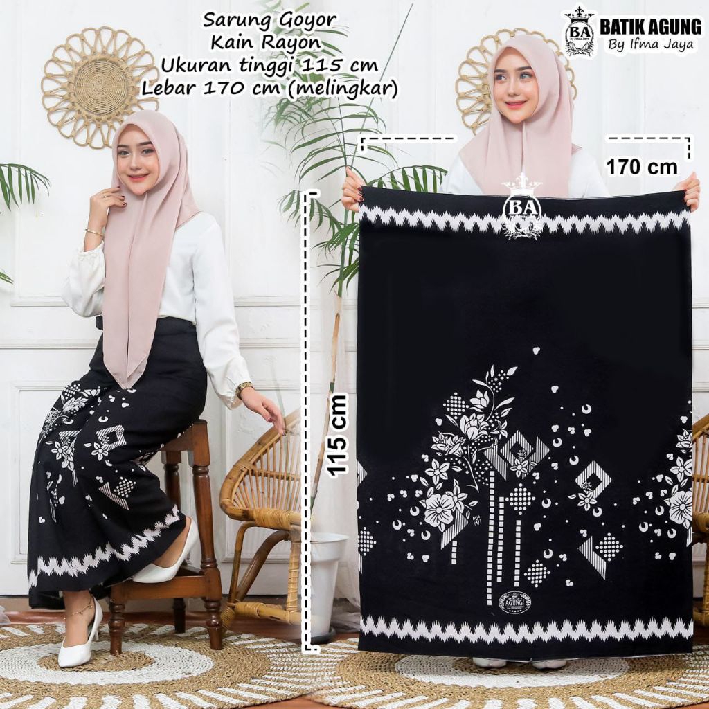 sarung Goyor(ABG)motif kenangga/wayang honocoroko bahan adem dan nyaman di pake