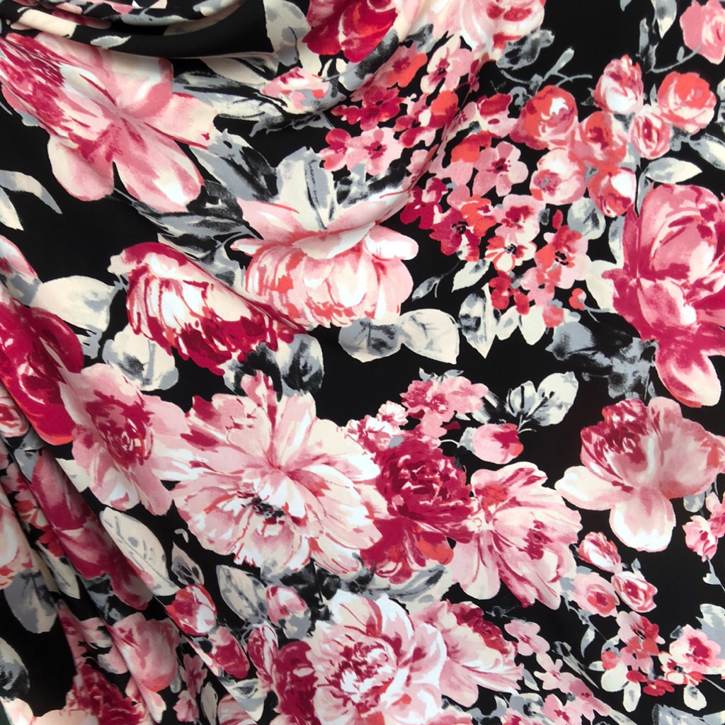 kain zara crepe motif bunga - kain zara crepe motif luxury - kain zara crepe motif premium