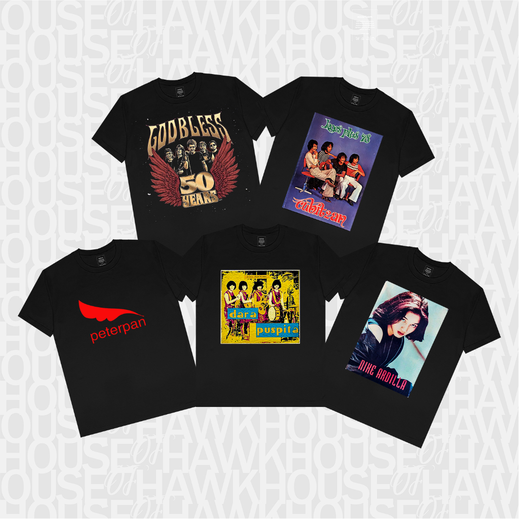 KAOS BAJU BAND JADUL INDONESIA GODBLESS GOMBLOH NIKE ARDILA NIKI ASTRIA DLL  𝐌𝐞𝐬𝐢𝐧𝐉𝐚𝐡𝐢𝐭.𝐜𝐨