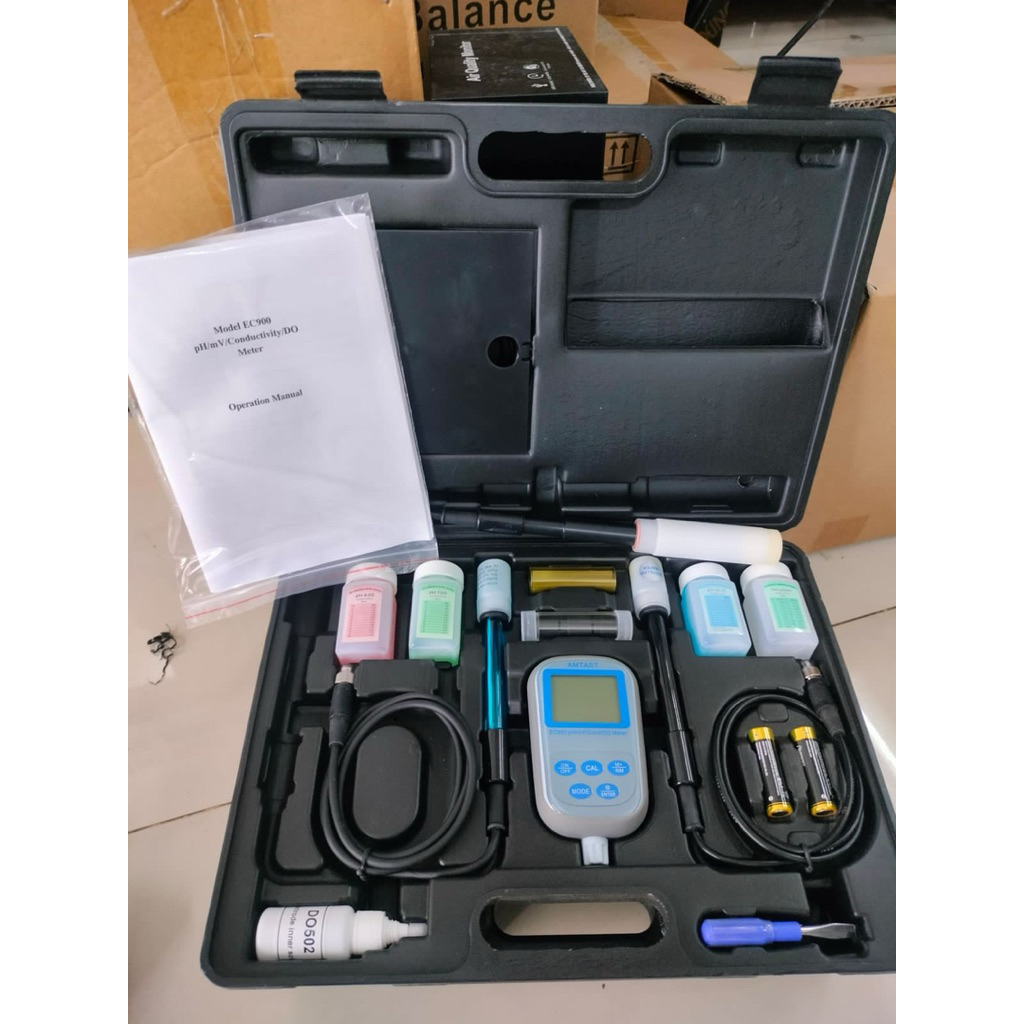 Alat Ukur Kualitas Air AMTAST EC900 EC 900 8in1 pH/mV Conductivity/DO