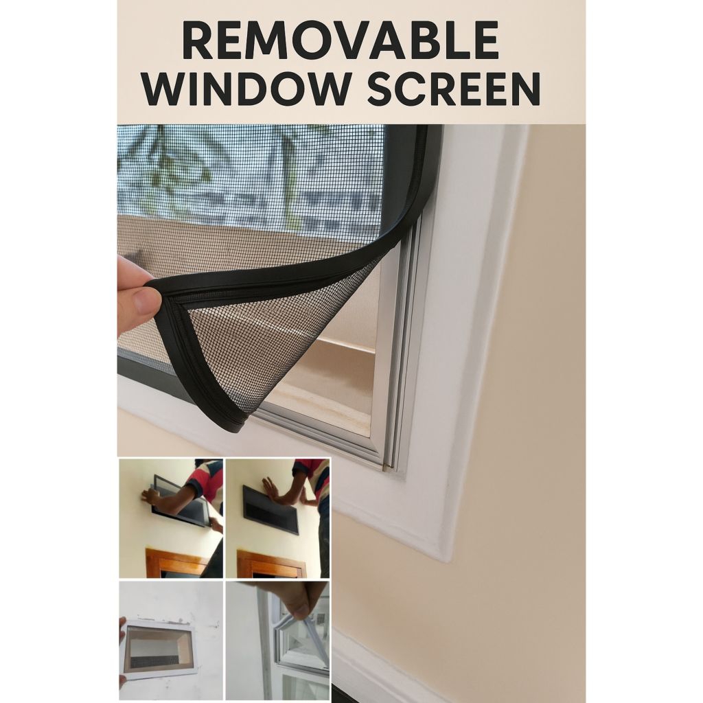 Jaring Nyamuk Ventilasi Kasa Fiberglass Frame Karet, List Aluminium, Anti Nyamuk