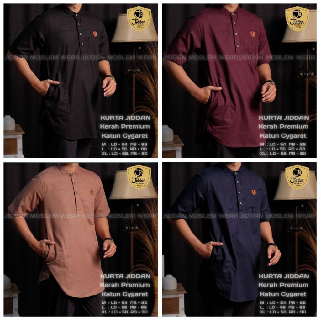kurta premium jiddan moslem wear katun cygaret