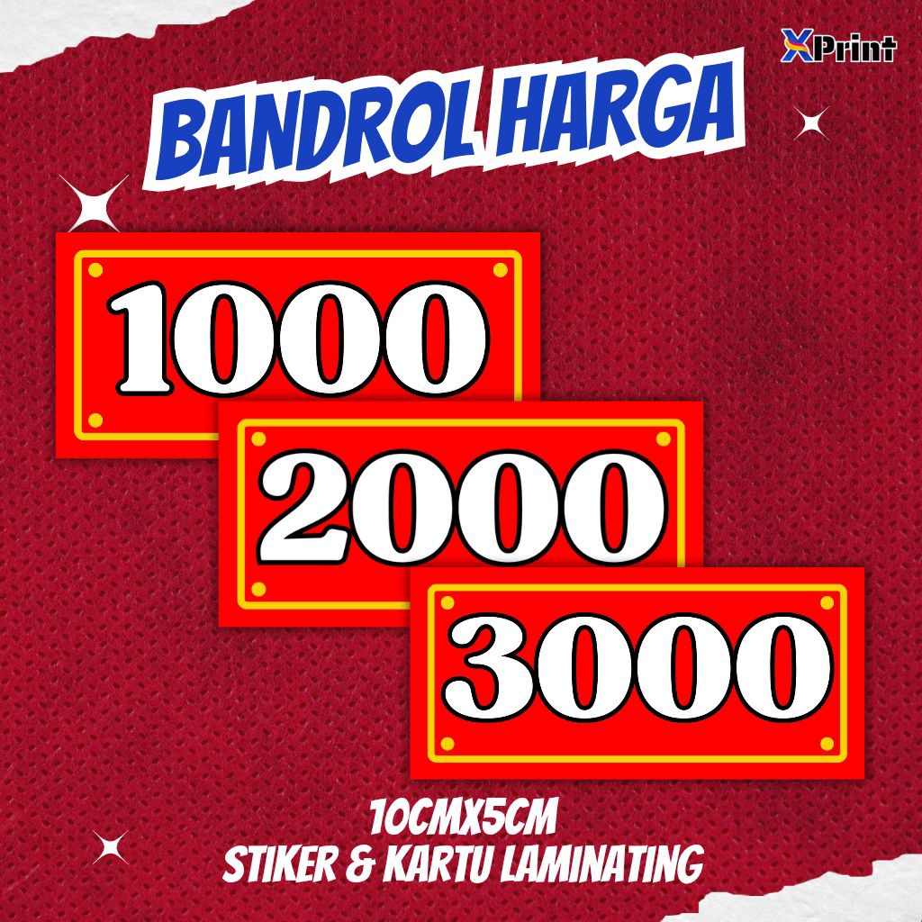

(12pcs) Sticker bandrol harga / label harga toping seblak / sticker nominal harga toples seblak 12pcs