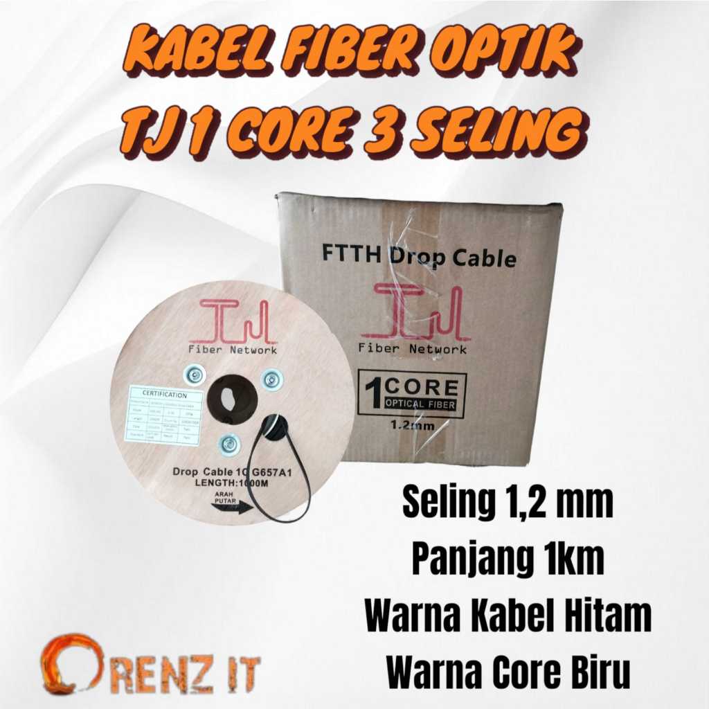 KABEL FIBER OPTIK TJ 1CORE 3SELING// 2CORE 3SELING// 4CORE 3SELING 1,2MM
