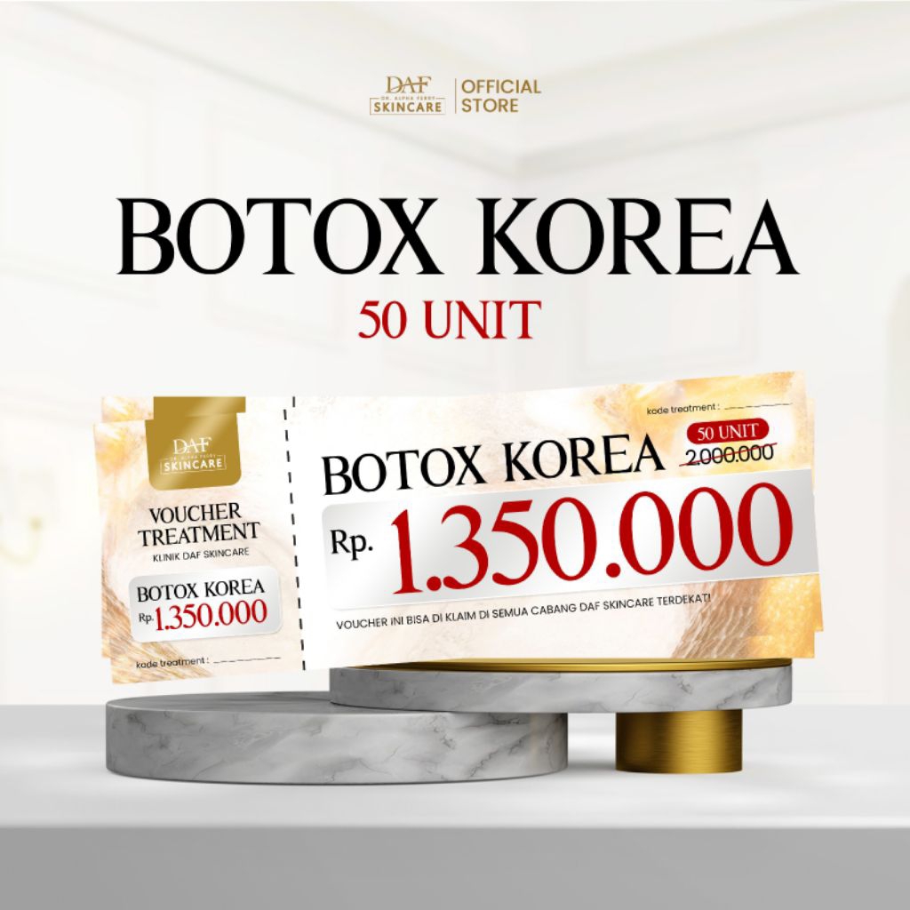 DAF SKINCARE E-VOUCHER TREATMENT BOTOX KOREA (50unit)