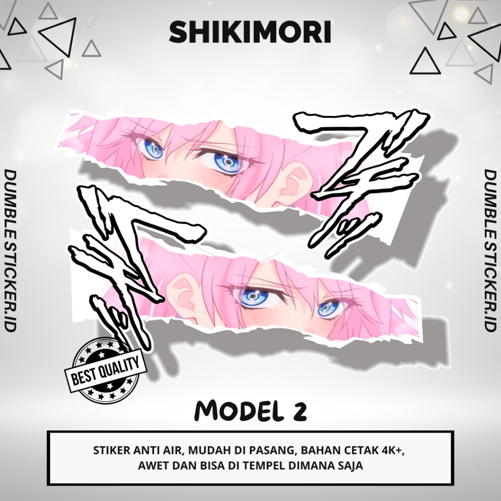 Sticker Stripping All Type Motor Print Cutting Stiker Mata Anime Shikimori Model 2