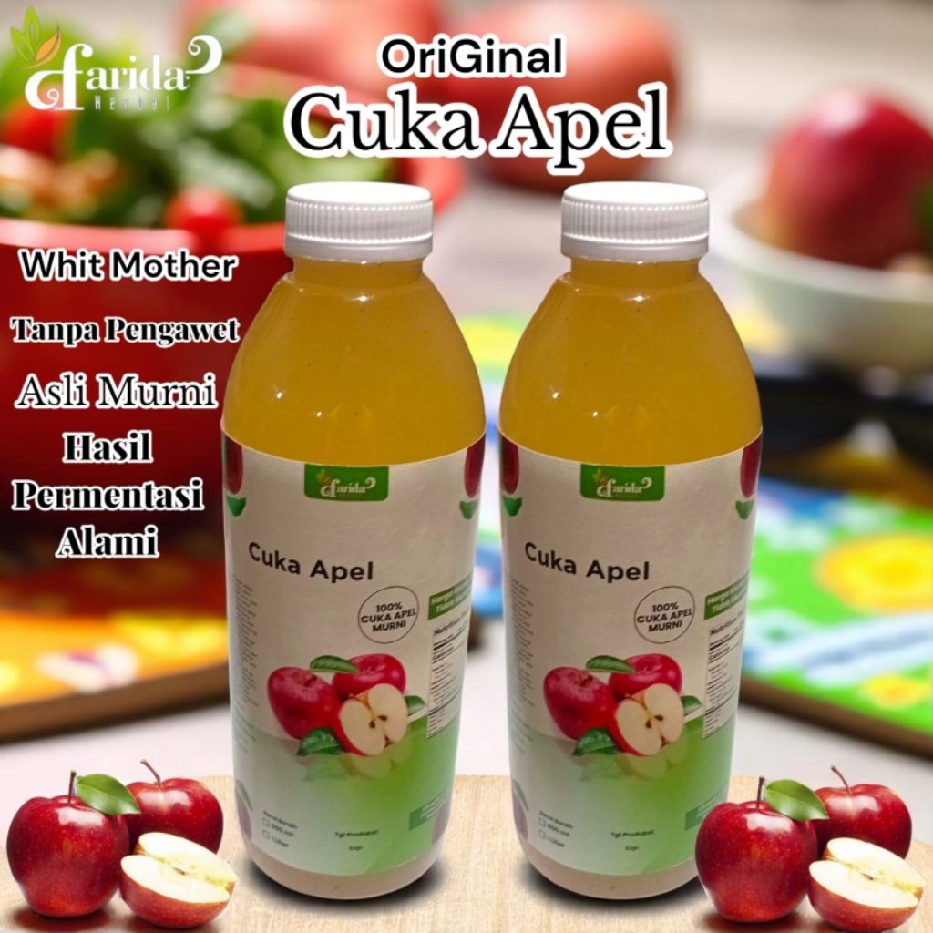 

Cuka Apel Original 1Liter Tanpa campuran dan bahan pengawet
