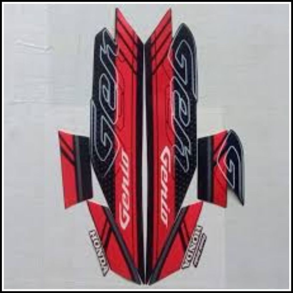 Stiker Sticker Striping Honda Genio 125 2021 Hitam Putih Gold List Body Motor Honda Genio 2021