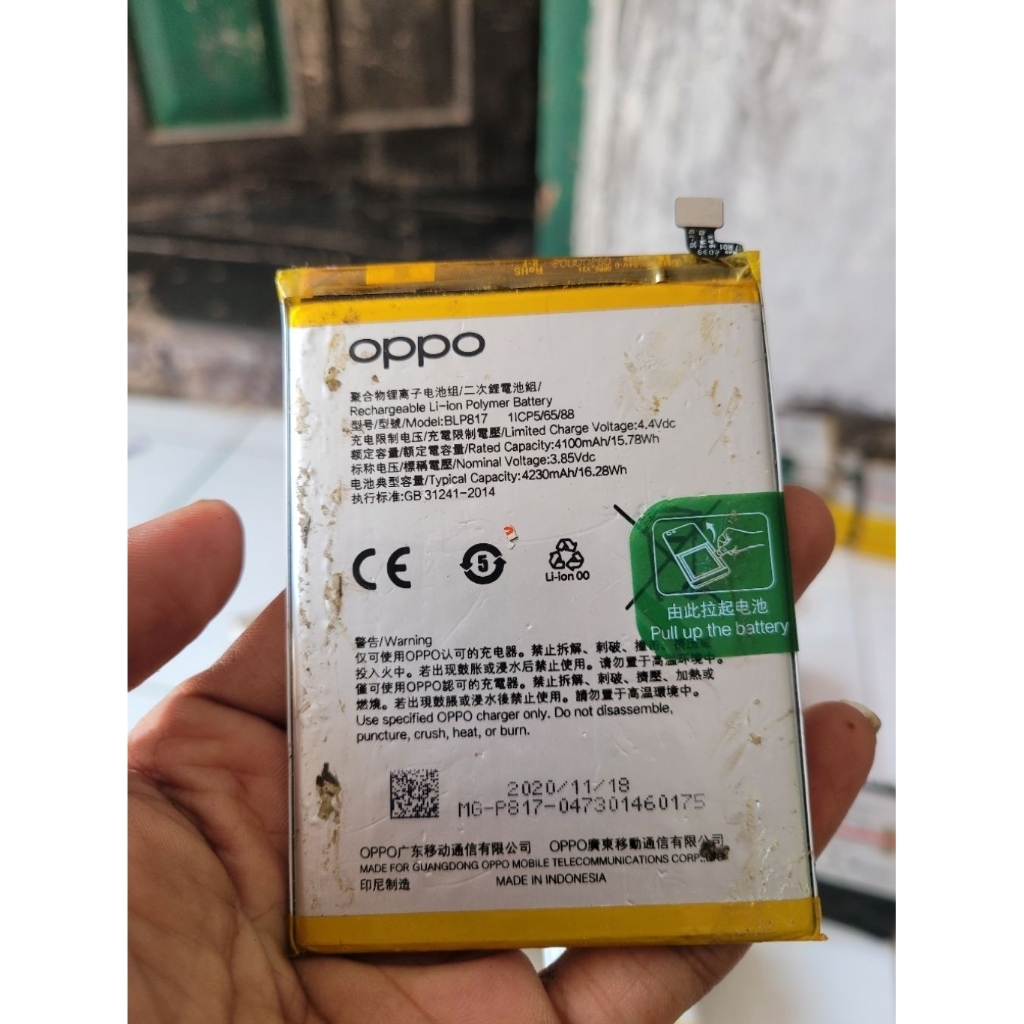 baterai oppo a15 a15s a12 a11k BLP817 ori copotan normal bergaransi