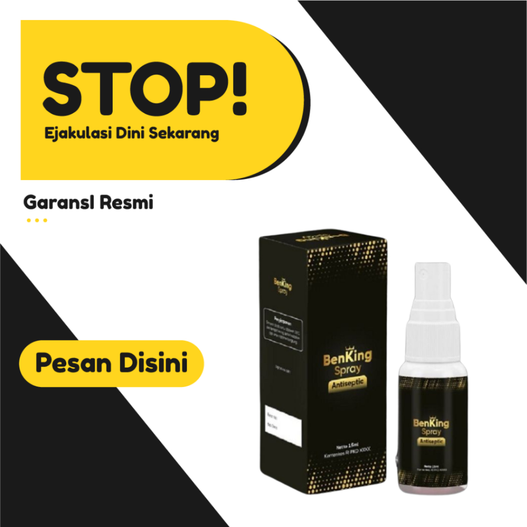 Benking Spray 100% Original Herbal Oles Aman Spray Tahan Lama Untuk Pria