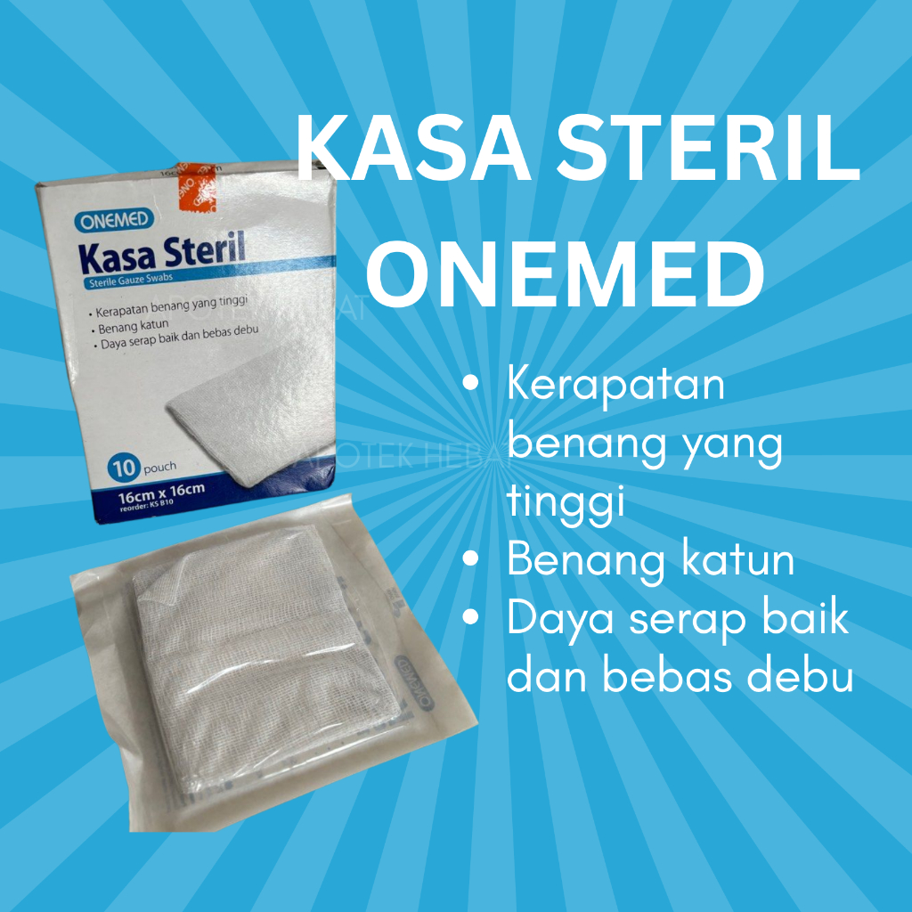 ONEMED Kasa Steril Penutup Luka Kasa Luka 16x16cm Tutup Luka Operasi Tutup Luka Sayat