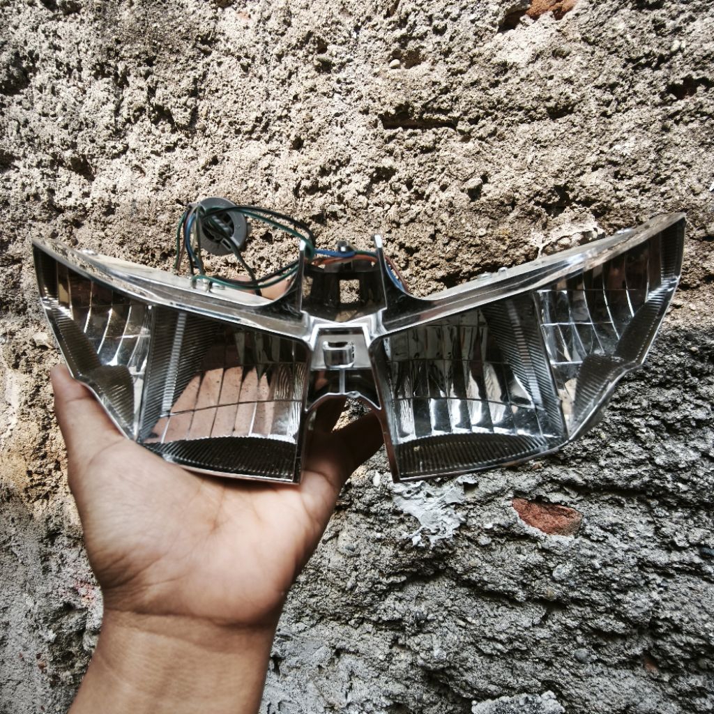 chrome reflektor lampu LED Vario 125/150 original