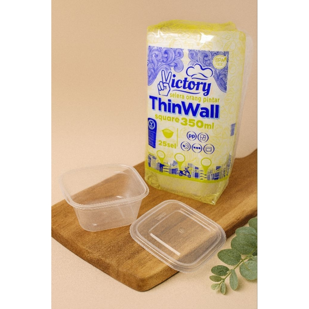 Thinwall Sq 350ml/Thinwall Victory kotak sq/Cup Salad 350ml/Cup Puding/Dessert Box