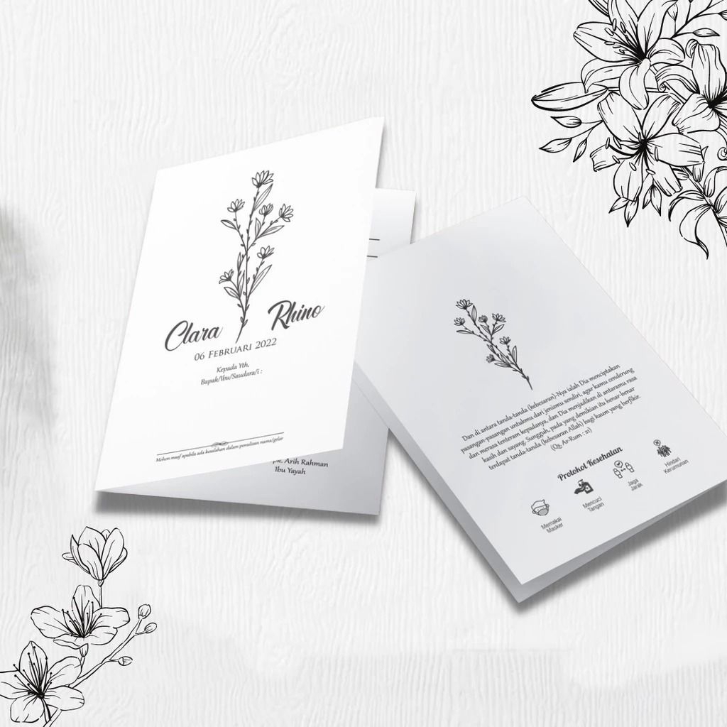 Undangan Pernikahan Rustic Simple elegan