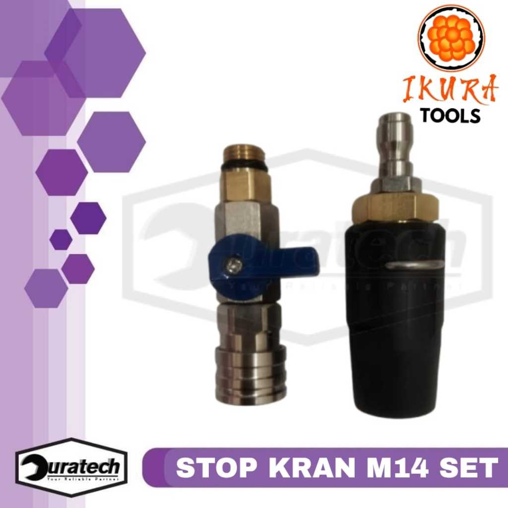 Valve Stop Kran Set M14 Keran Steam Stim Cleaner Gun Jet High Pressure Cleaner Cuci Ac Mobil Motor K