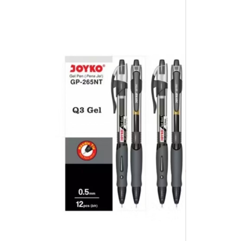 

D3W! (12pcs) Pulpen Gel Joyko / Pulpen GP 265AN / Pen Joyko/ Q4 gel / pulpen GP265 tumpul hitam /