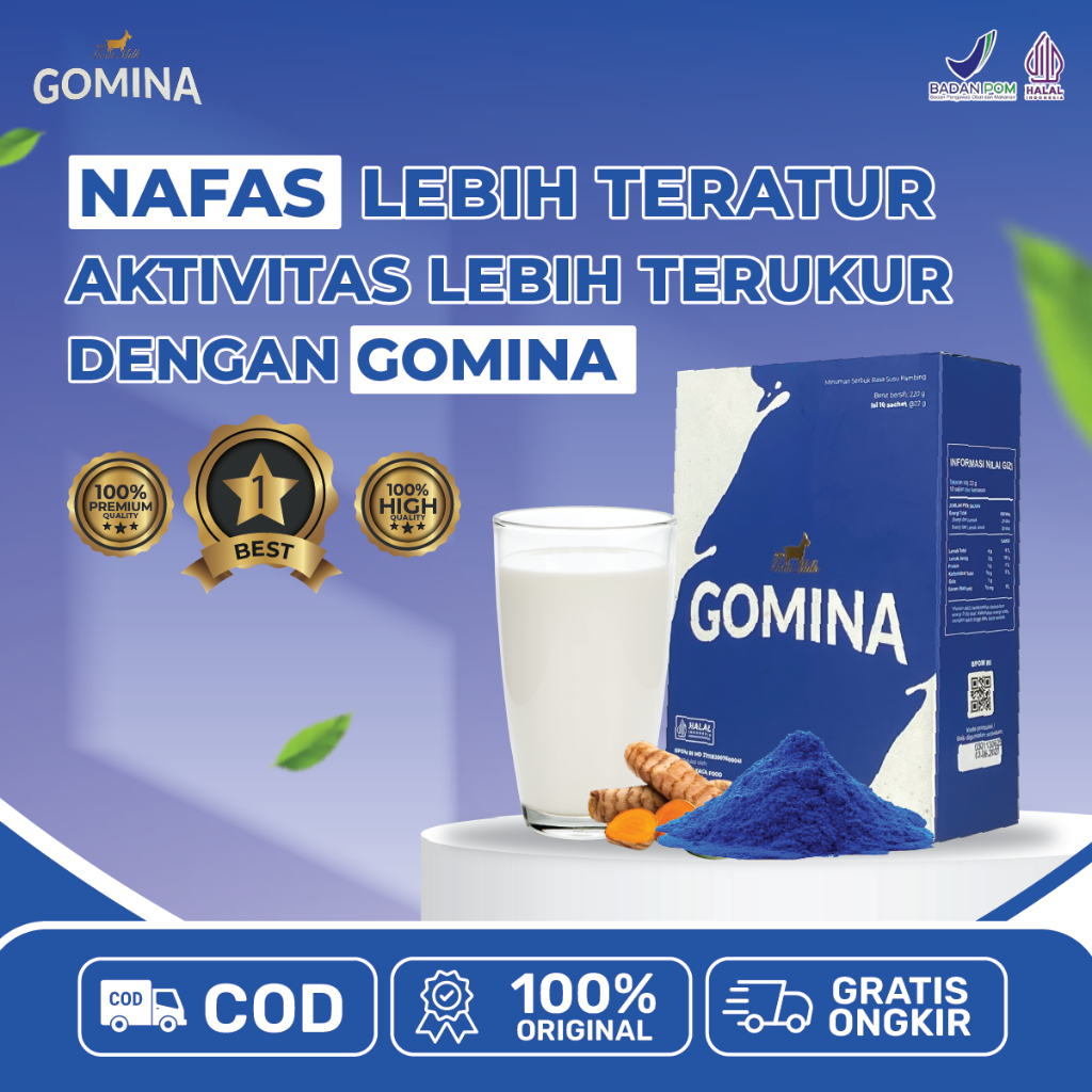 

Gomina Susu Kambing Etawa - Membantu Menjaga Kesehatan Saluran Pernafasan Secara Teratur - 100% ORIGINAL