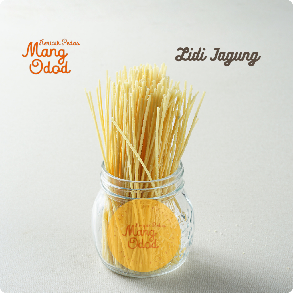 

Lidi-lidian rasa JAGUNG MANIS. Hitss khas Bandung! Gurih, Asin, Nggak Keras.